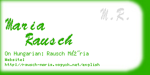 maria rausch business card